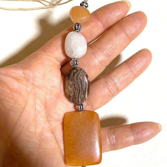 2/20$, Orange Pink Crystal Stone Lucky Charm / Car Rearview Mirror Charm - Picture 12 of 13